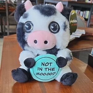 Pet Peeves Cow Plush Toy - Black and White